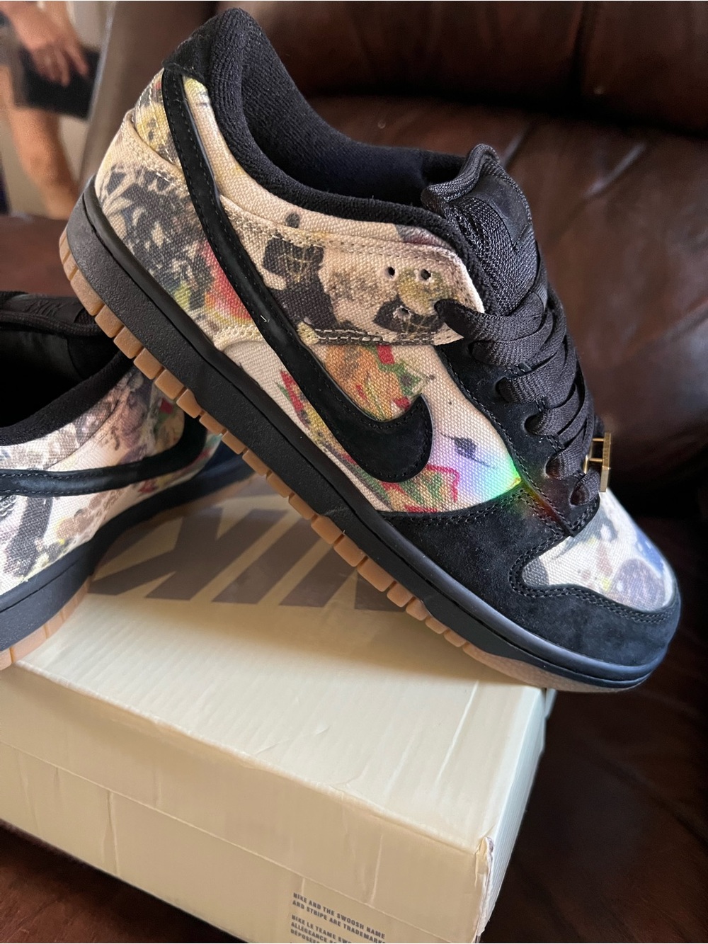 Nike SB x Supreme Rammellzee Dunk Low Floral Black & Multicolor Shoes